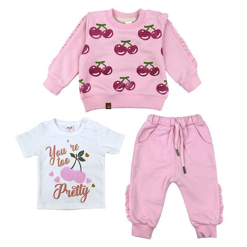 Conjunto de niña bebe AURORA CEREZA